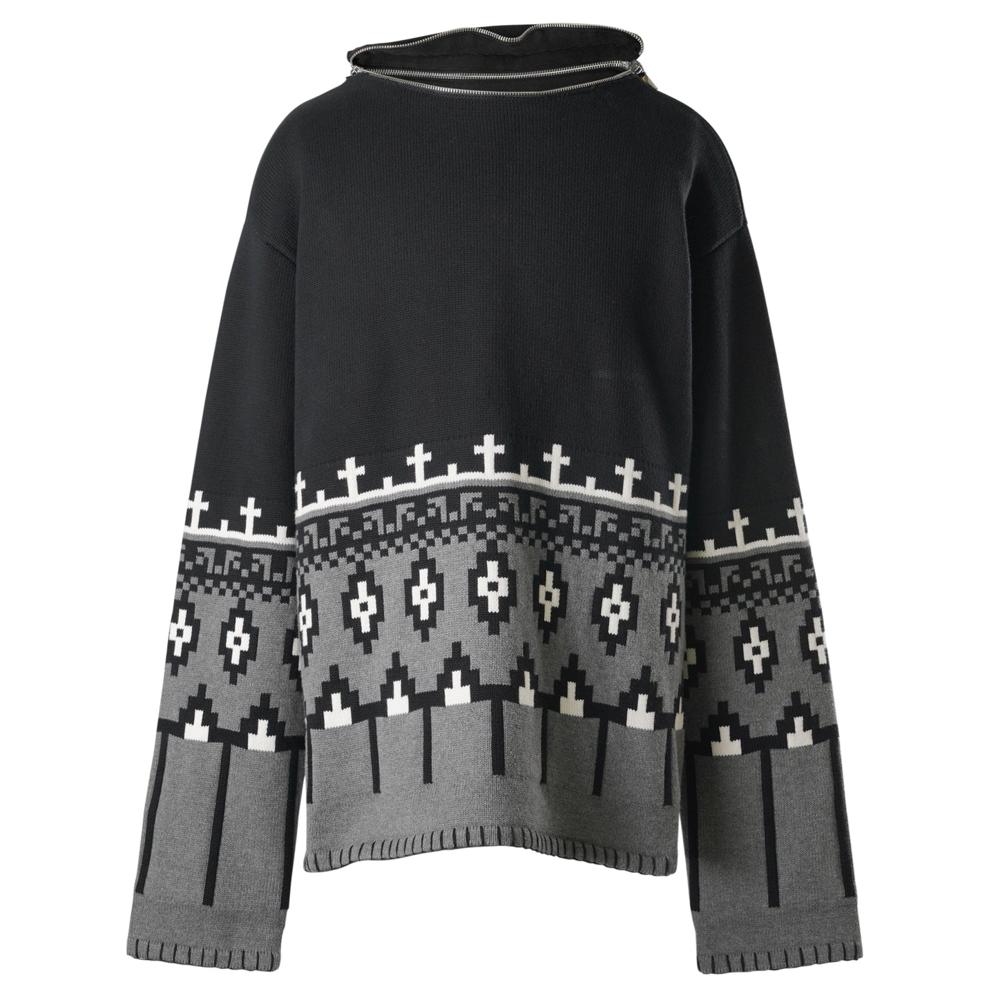 BOO JUMPER / BLACK/GRAY