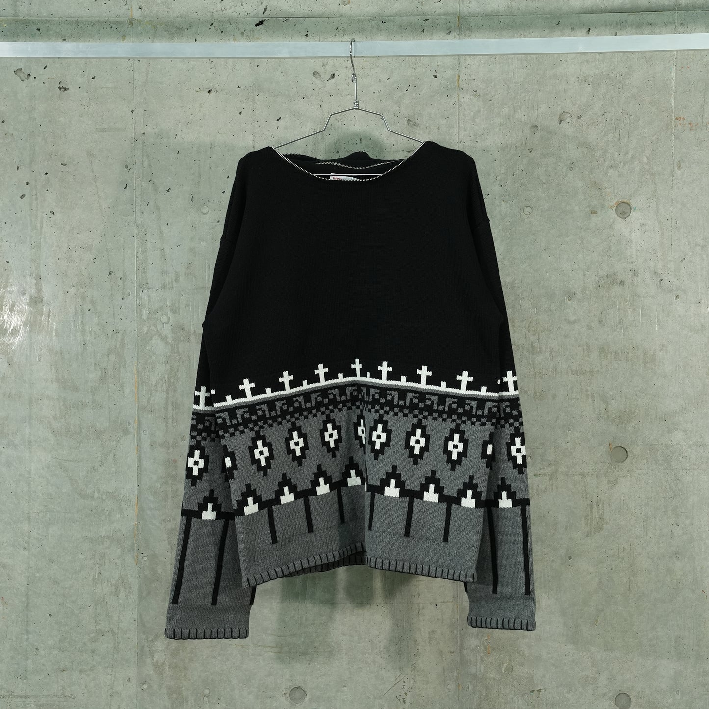 BOO JUMPER / BLACK/GRAY