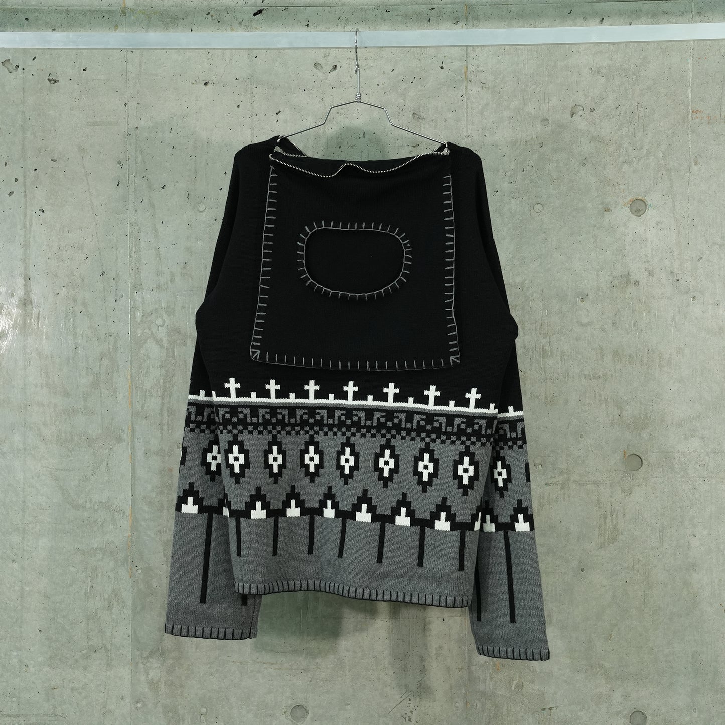 BOO JUMPER / BLACK/GRAY