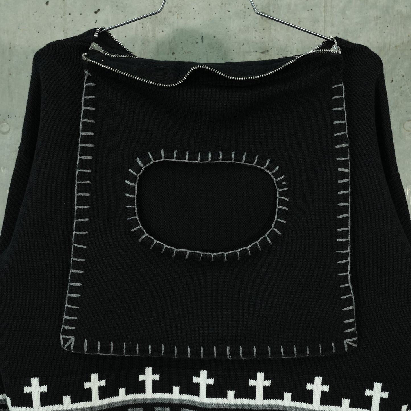 BOO JUMPER / BLACK/GRAY