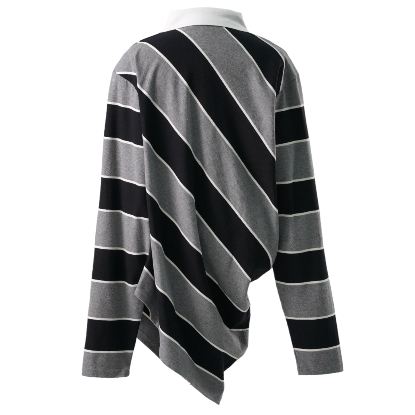 TOPSY TURVY RUGBY POLO / BLACK AND GREY