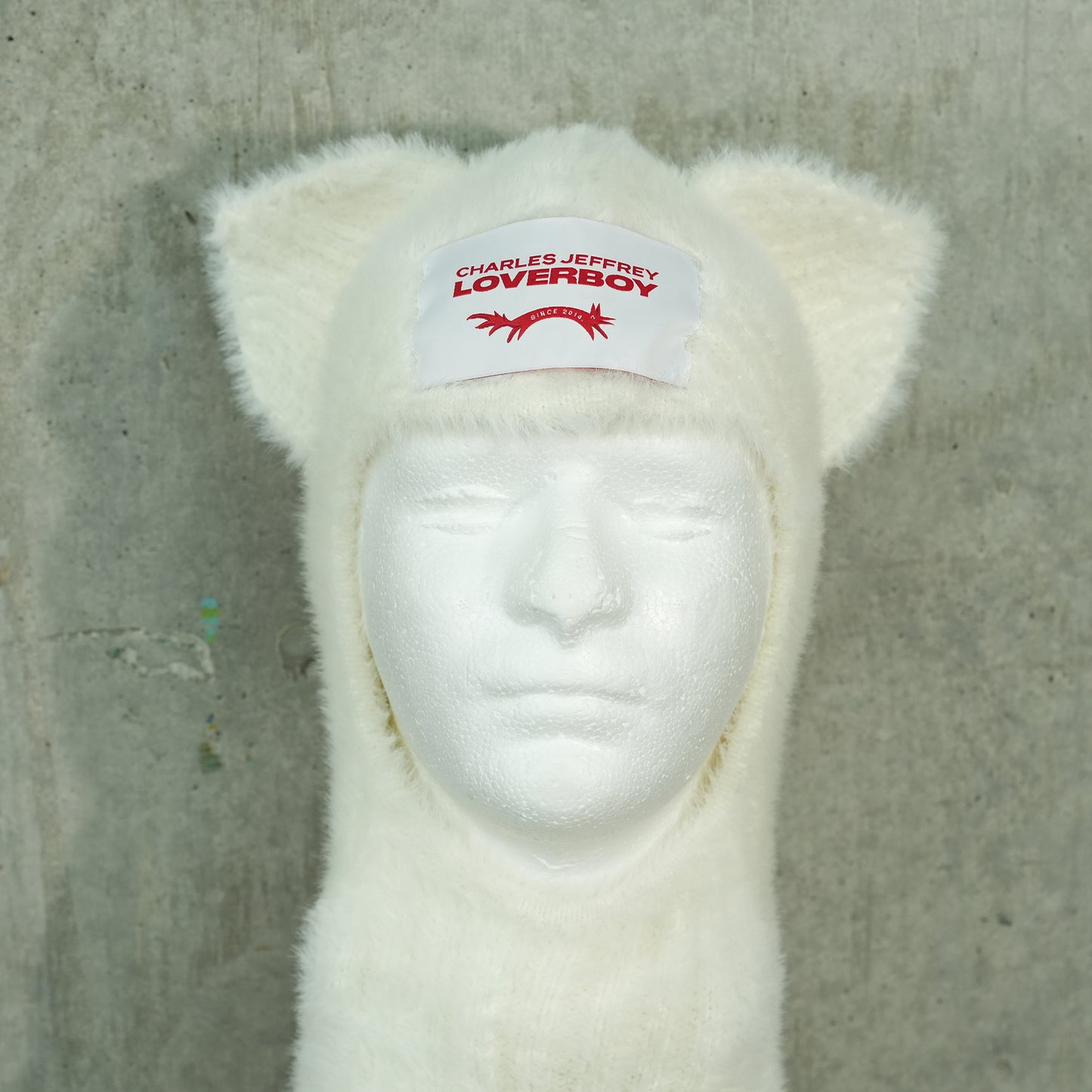 FLUFFY EARS BALACLAVA JUMPER / WHITE