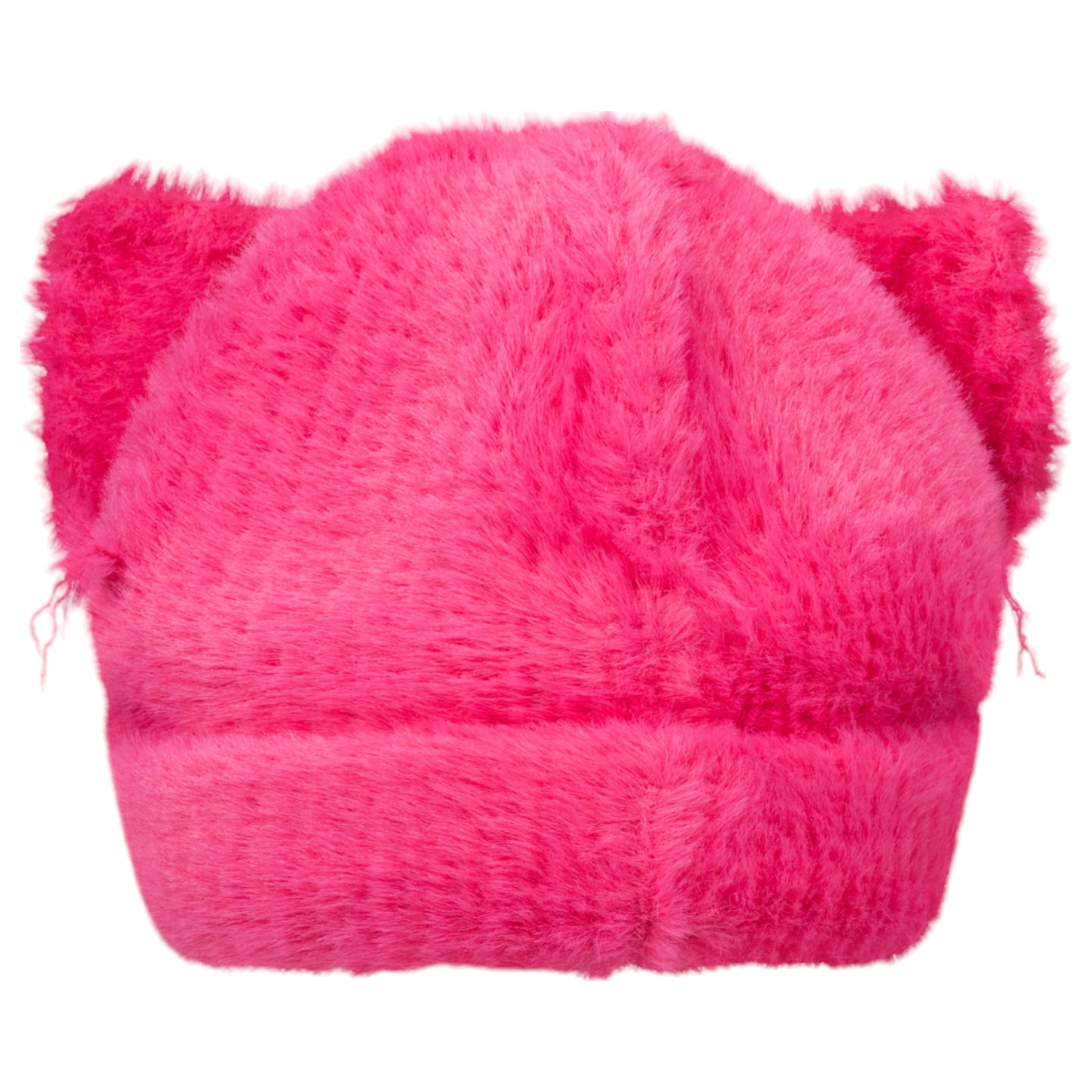 FLUFFY CHUNKY EARS BEANIE / PINK