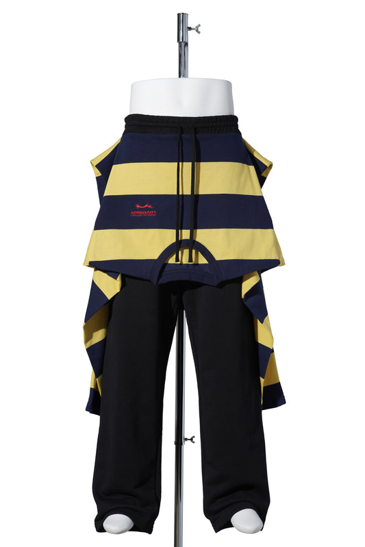 LAZY TEE JOGGING BOTTOMS / BLACK/YELLOW/NAVY