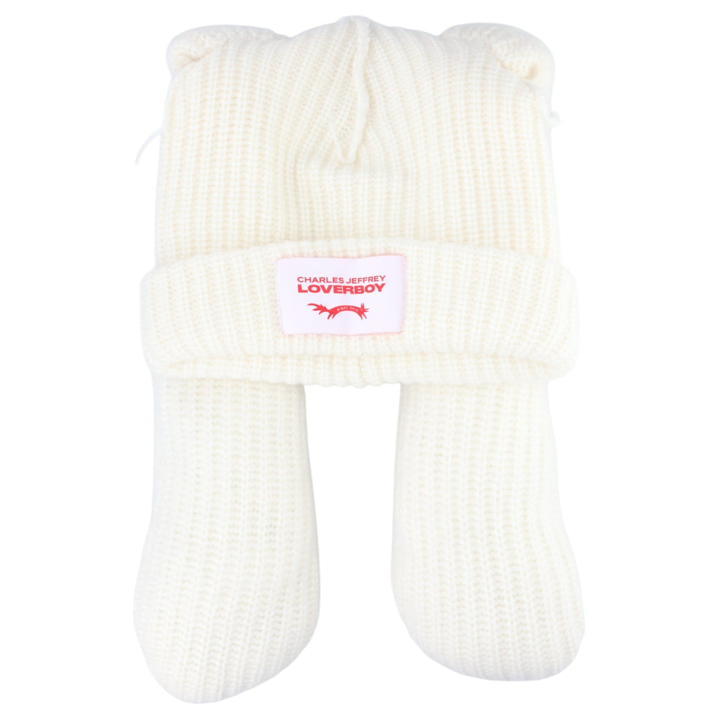 ARTISANAL SUPERSIZED RABBIT BEANIE / ECRU