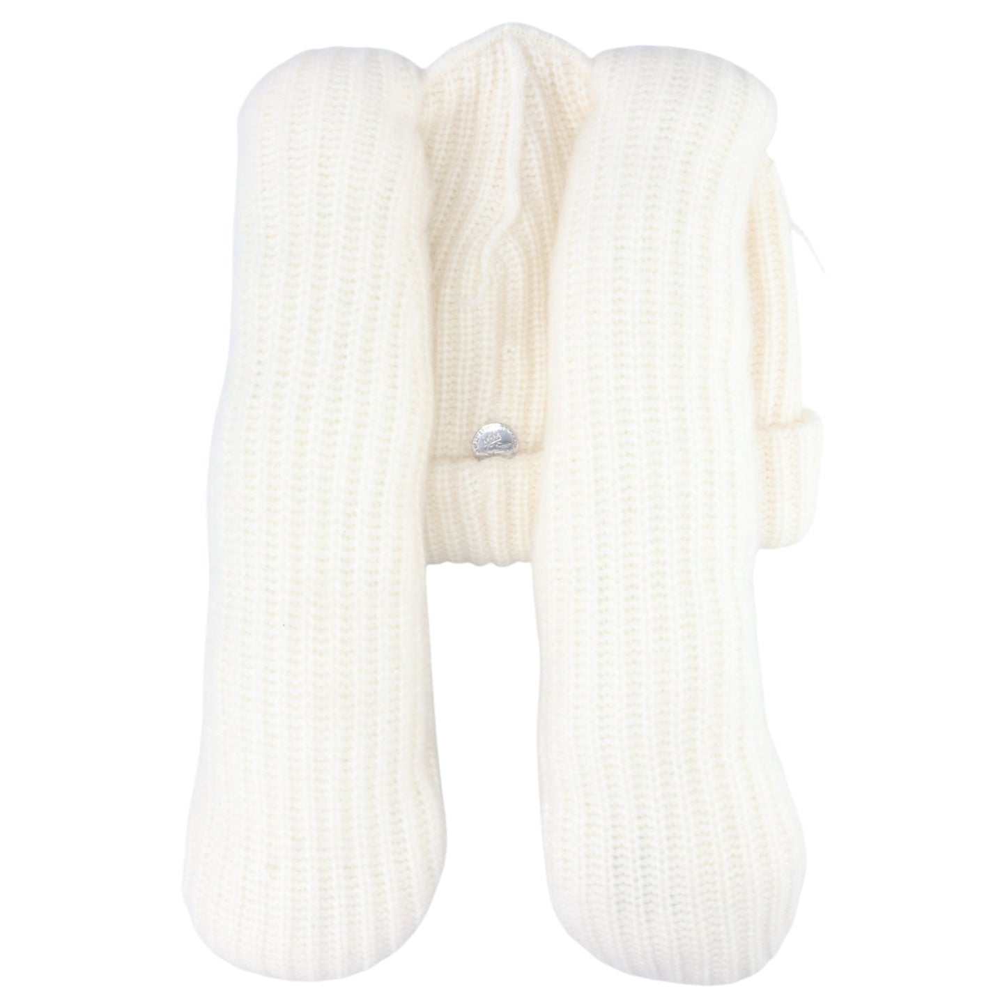 ARTISANAL SUPERSIZED RABBIT BEANIE / ECRU