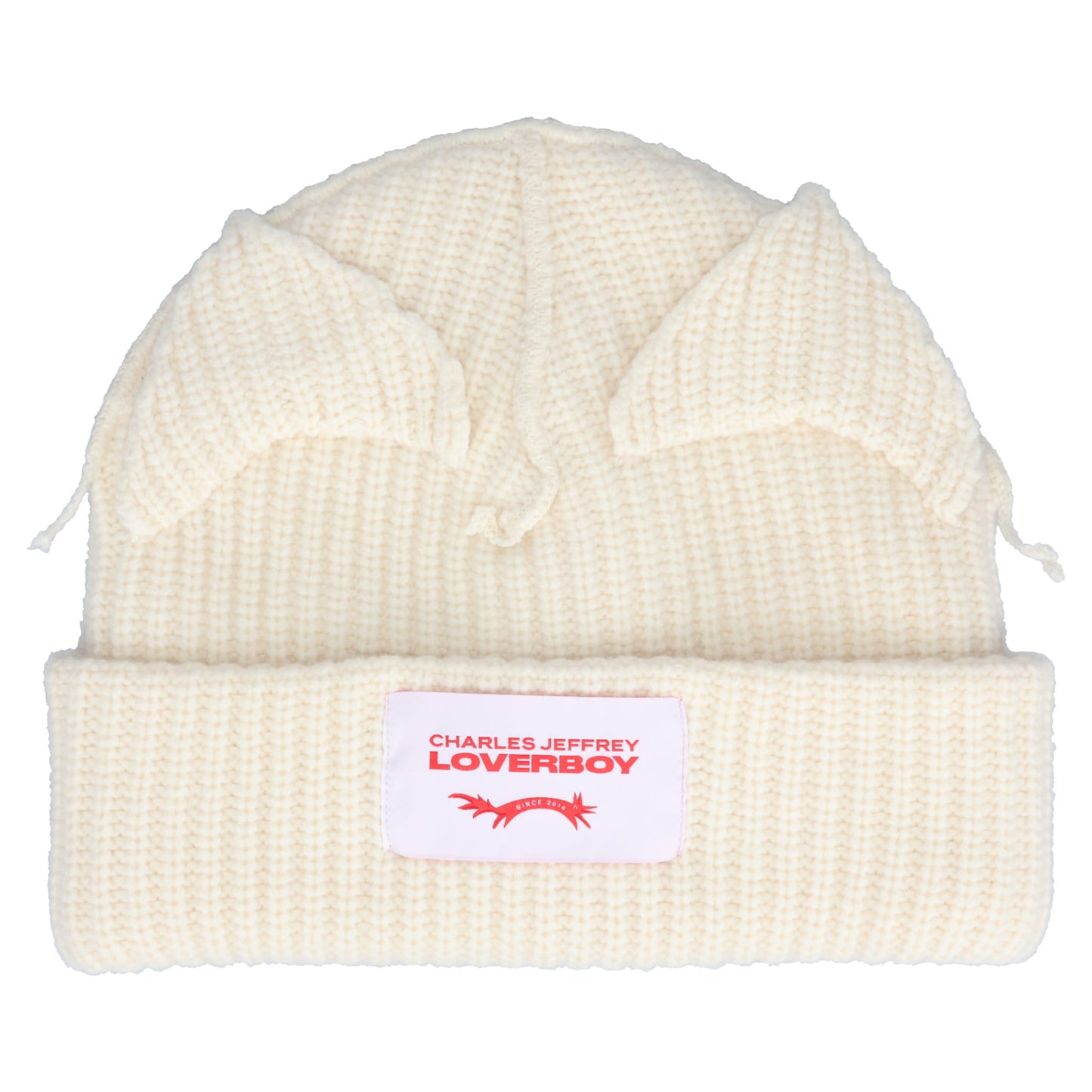 SUPERSIZED CHUNKY EARS BEANIE / ECRU