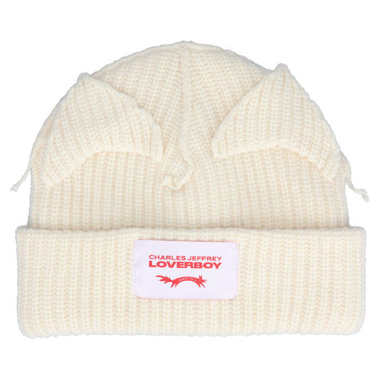 SUPERSIZED CHUNKY EARS BEANIE / ECRU