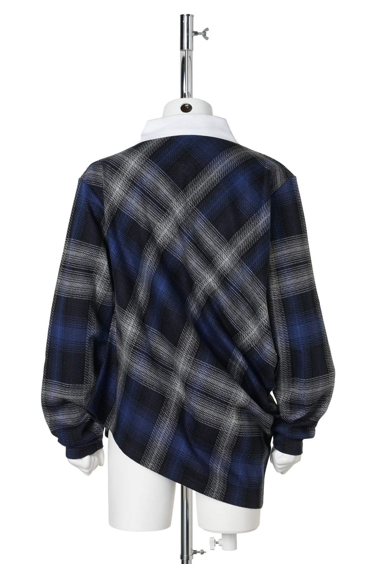 TOPSY TURVY POLO / KNITTED BLUE TARTAN