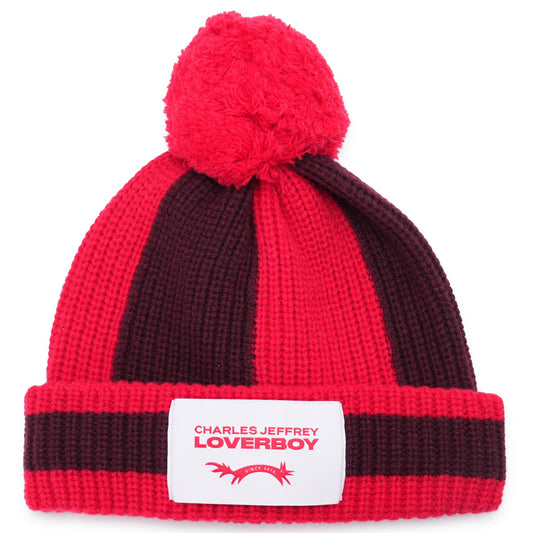 POMPOM BEANIE / RED