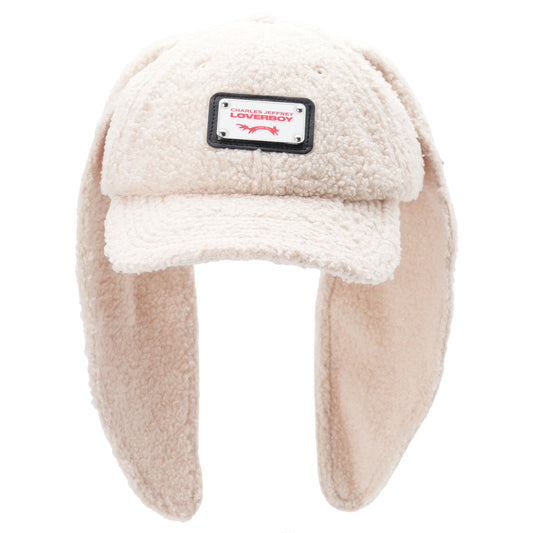 TEDDY RABBIT CAP / WOVEN ECRU