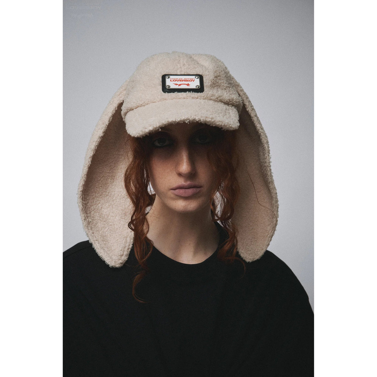 TEDDY RABBIT CAP / WOVEN ECRU