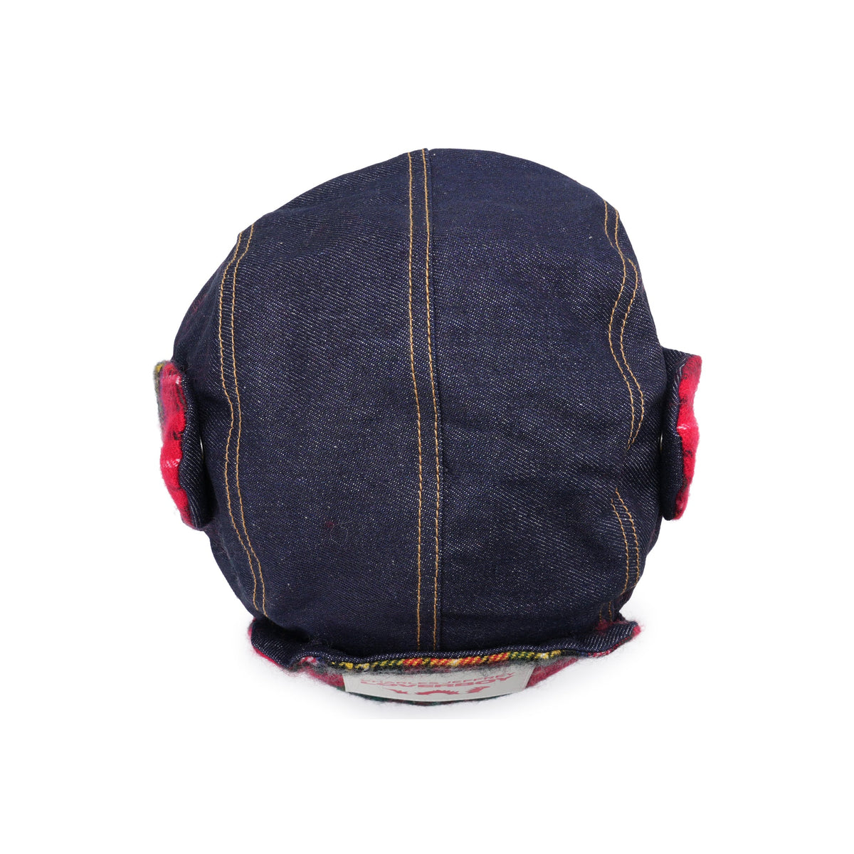 TRAPPER HAT / INDIGO DENIM/RED TARTAN