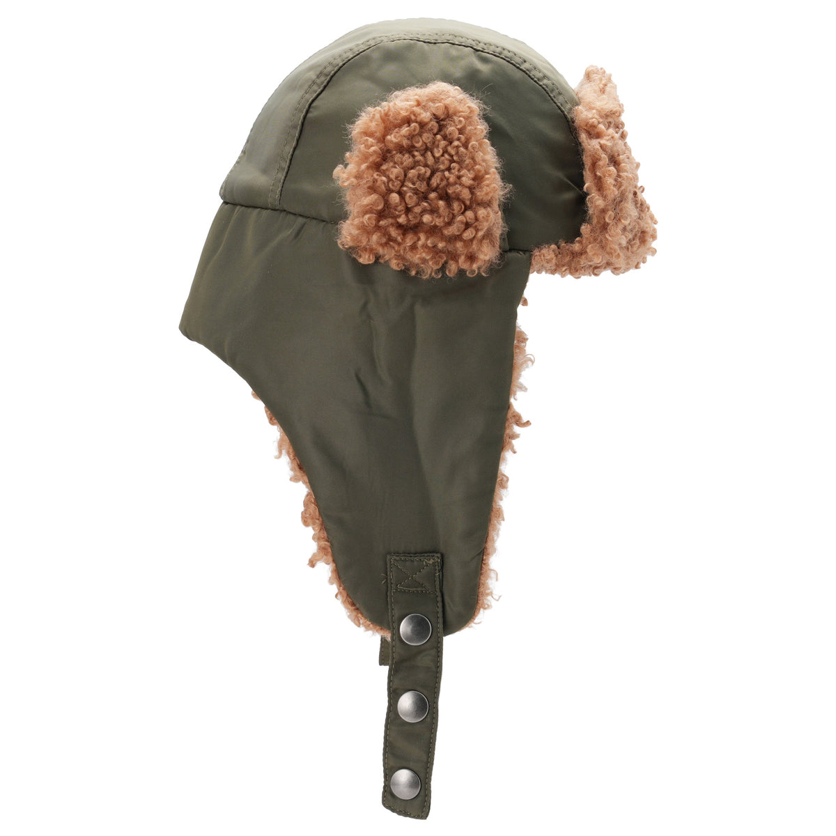 TRAPPER HAT / WOVEN KHAKI/BROWN