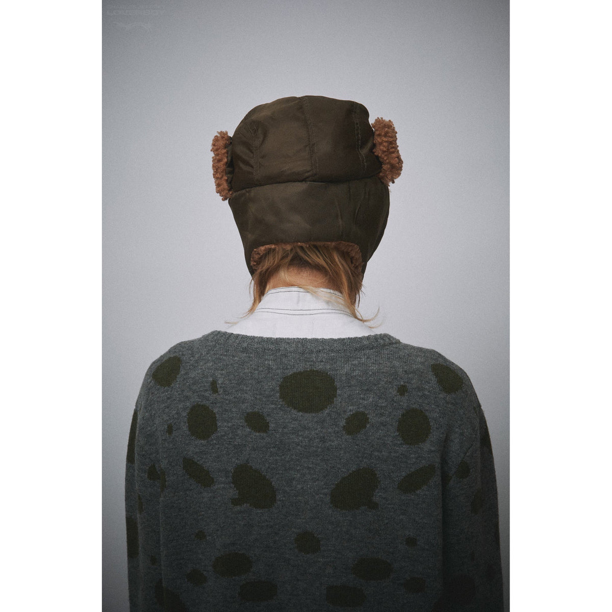 TRAPPER HAT / WOVEN KHAKI/BROWN