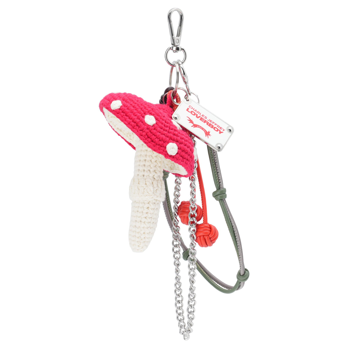 CHARACTER CROCHET BAG CHARM / RED