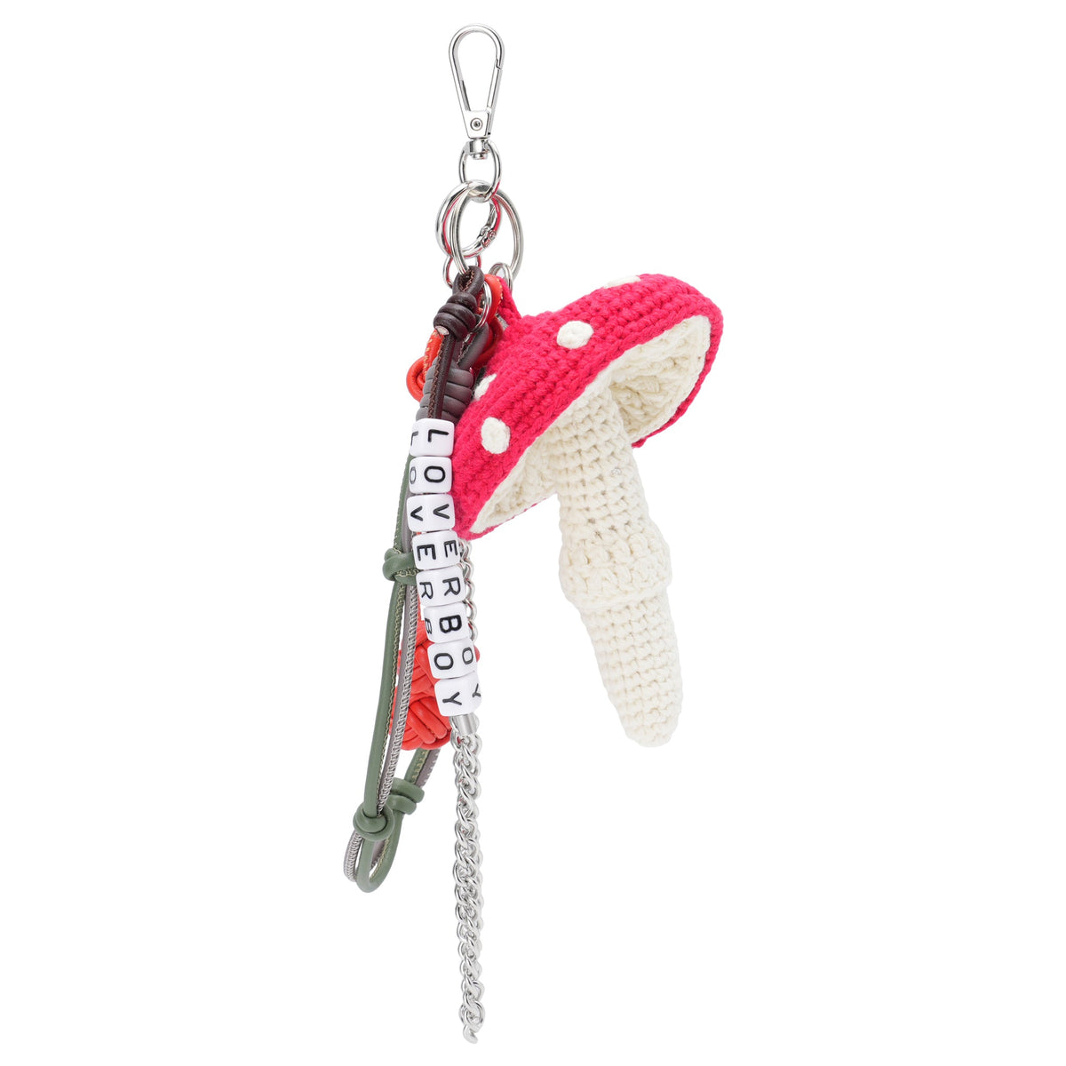 CHARACTER CROCHET BAG CHARM / RED