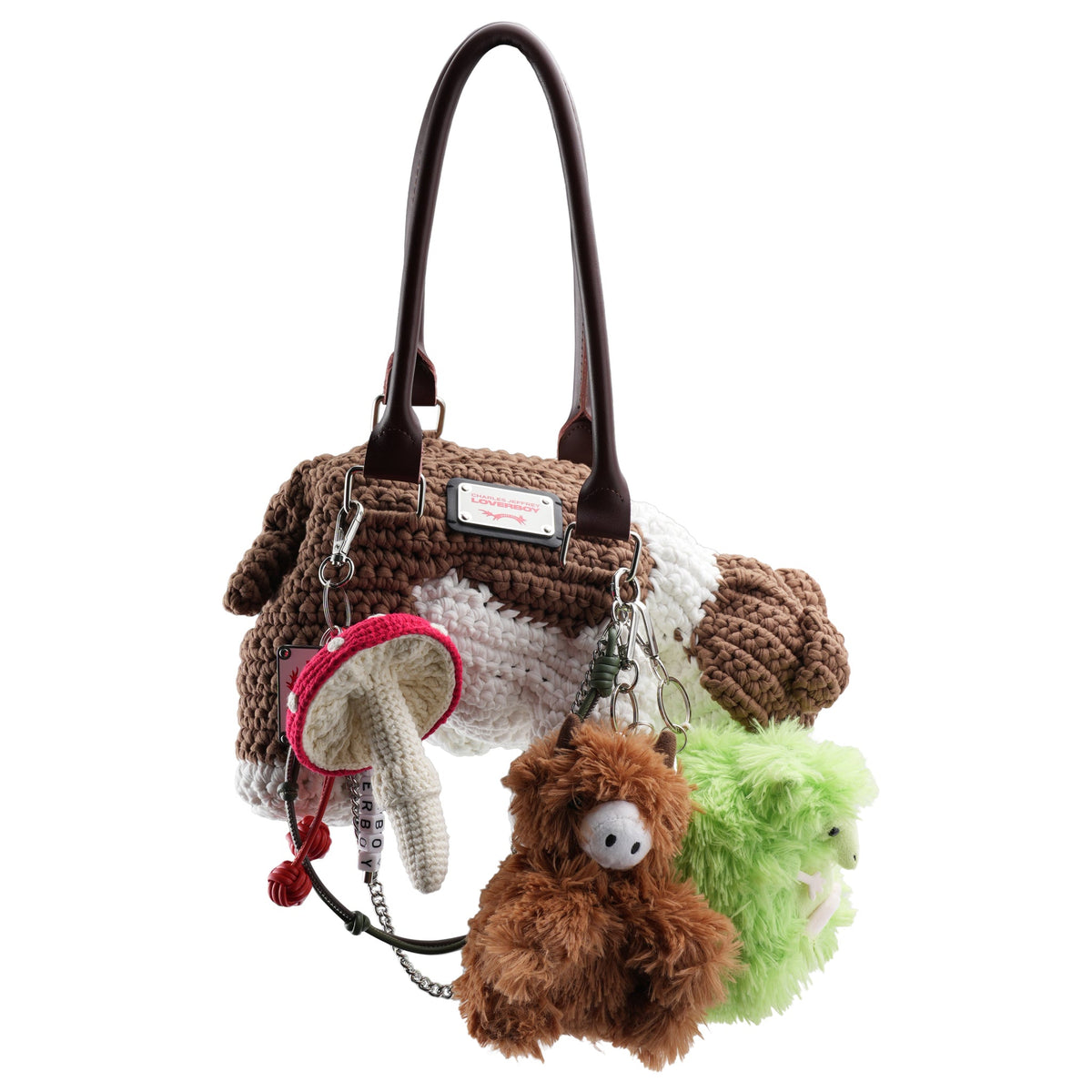 CURSED HAGGIS PLUSH KEYCHAIN / WOVEN GREEN