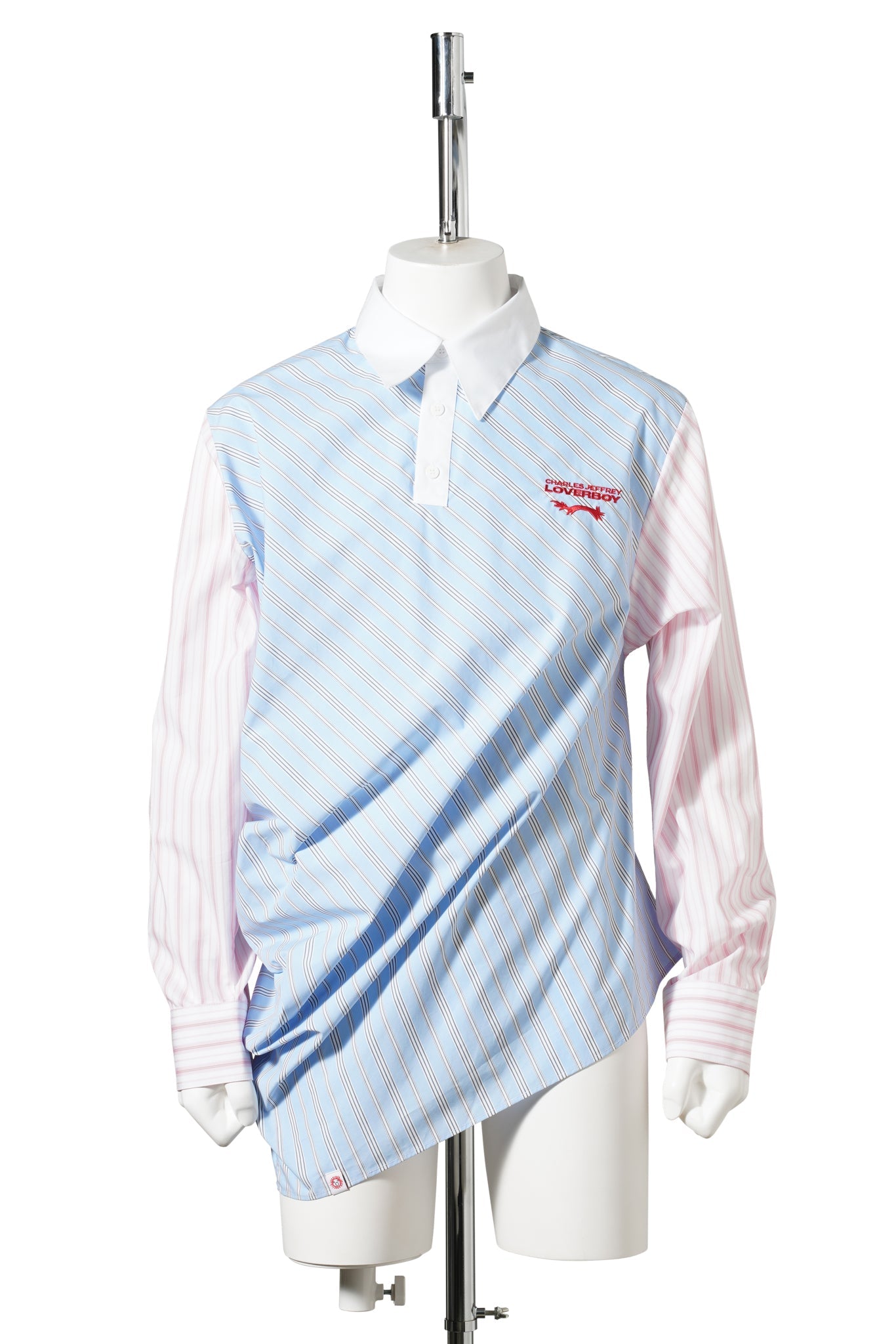 TOPSY TURVY SHIRT / BLUE/PINK STRIPE