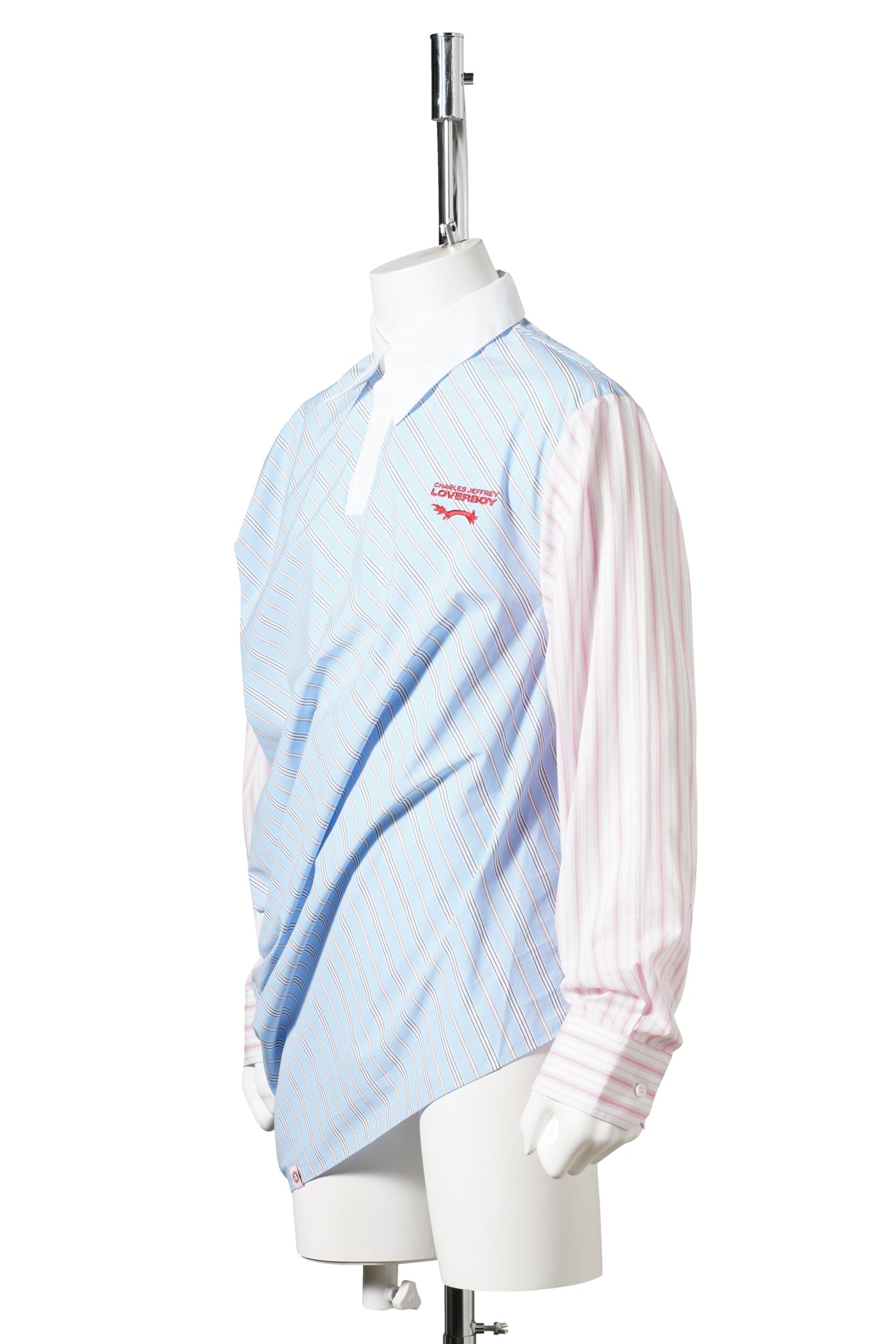 TOPSY TURVY SHIRT / BLUE/PINK STRIPE