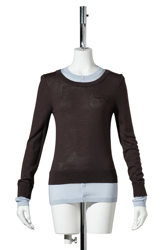 DOUBLE SOFT JUMPER / BROWN