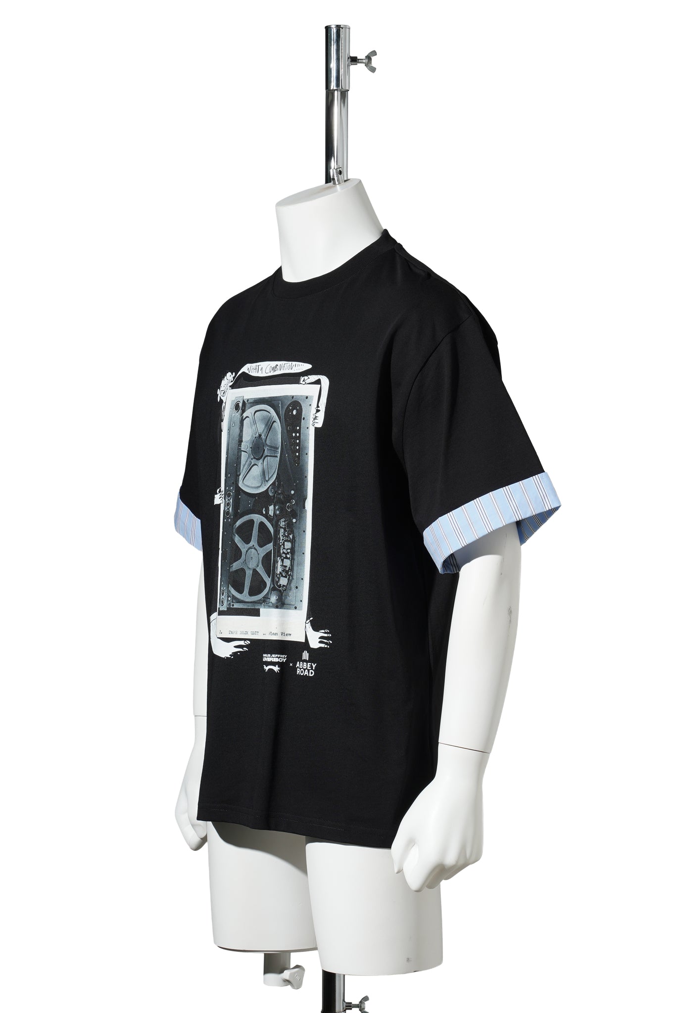 ABBEY ROAD TURN UP TEE / BLACK