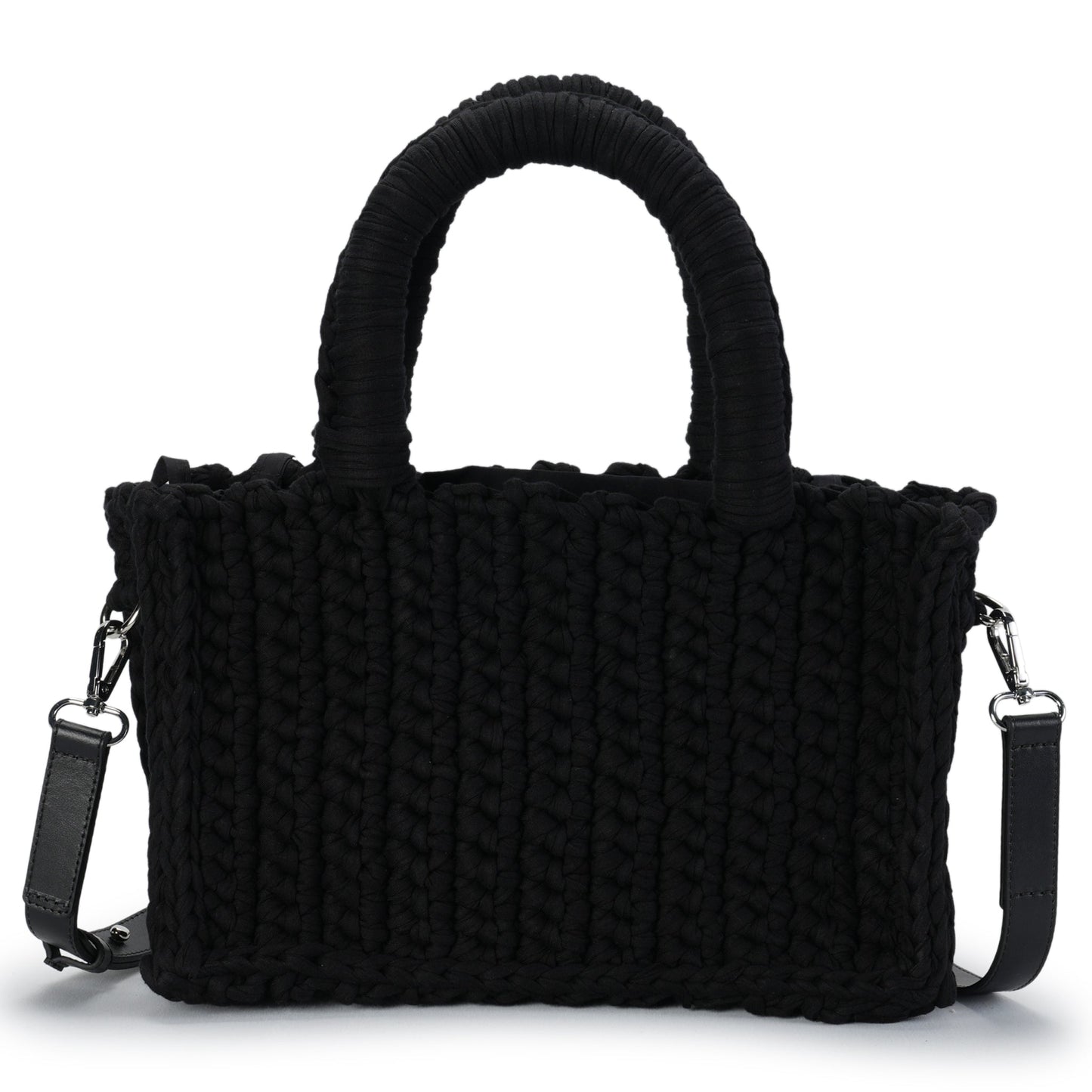 BUCKET BAG WITH APPLE CHARM / BLACK