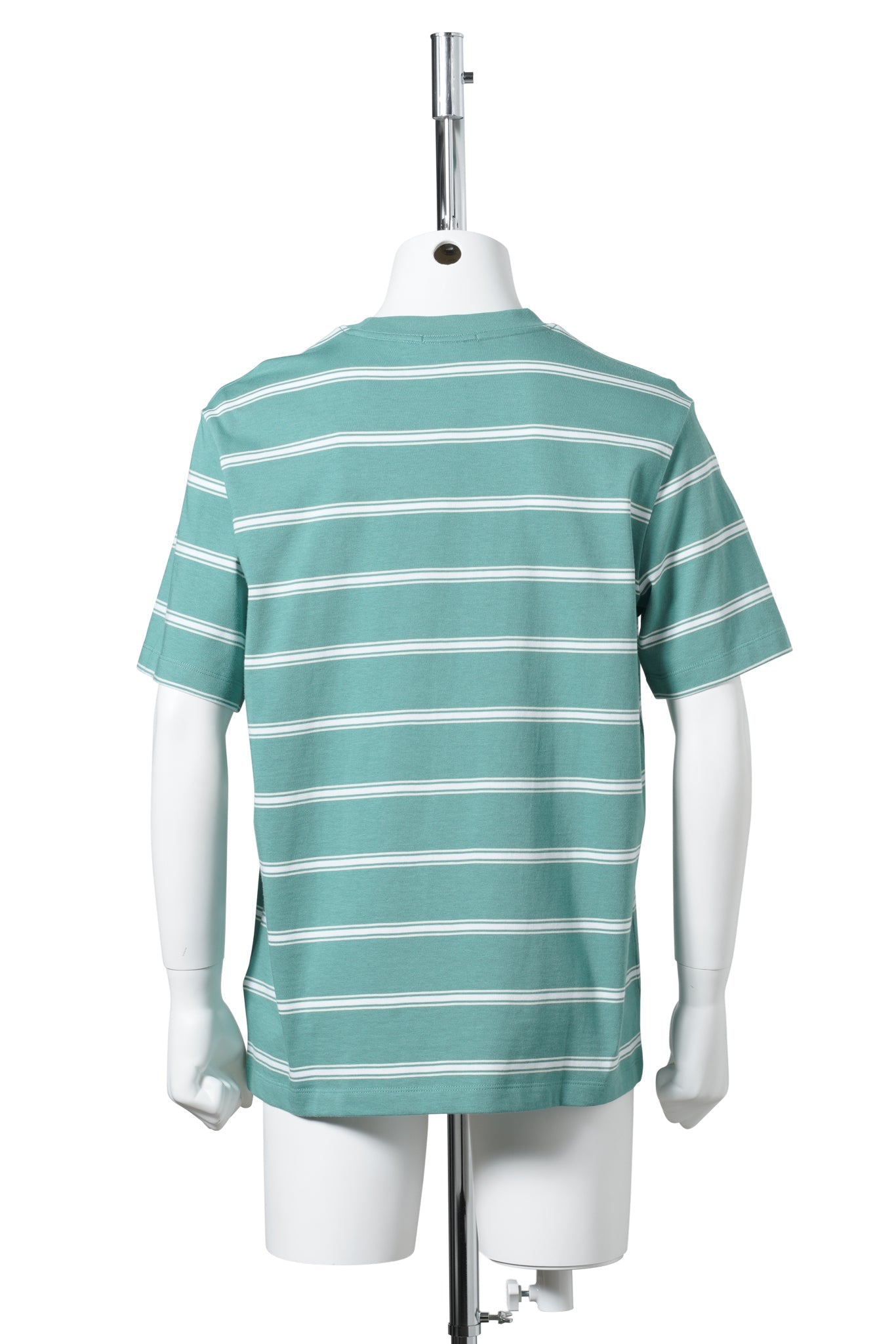 SS EASY STRIPE CREWNK TEE / VFL:GREEN