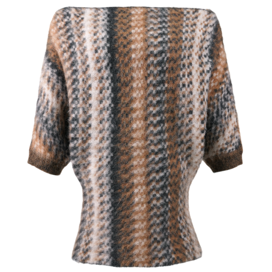 JACQUARD KNITTED OFF SHOULDER TOP / SNAKE