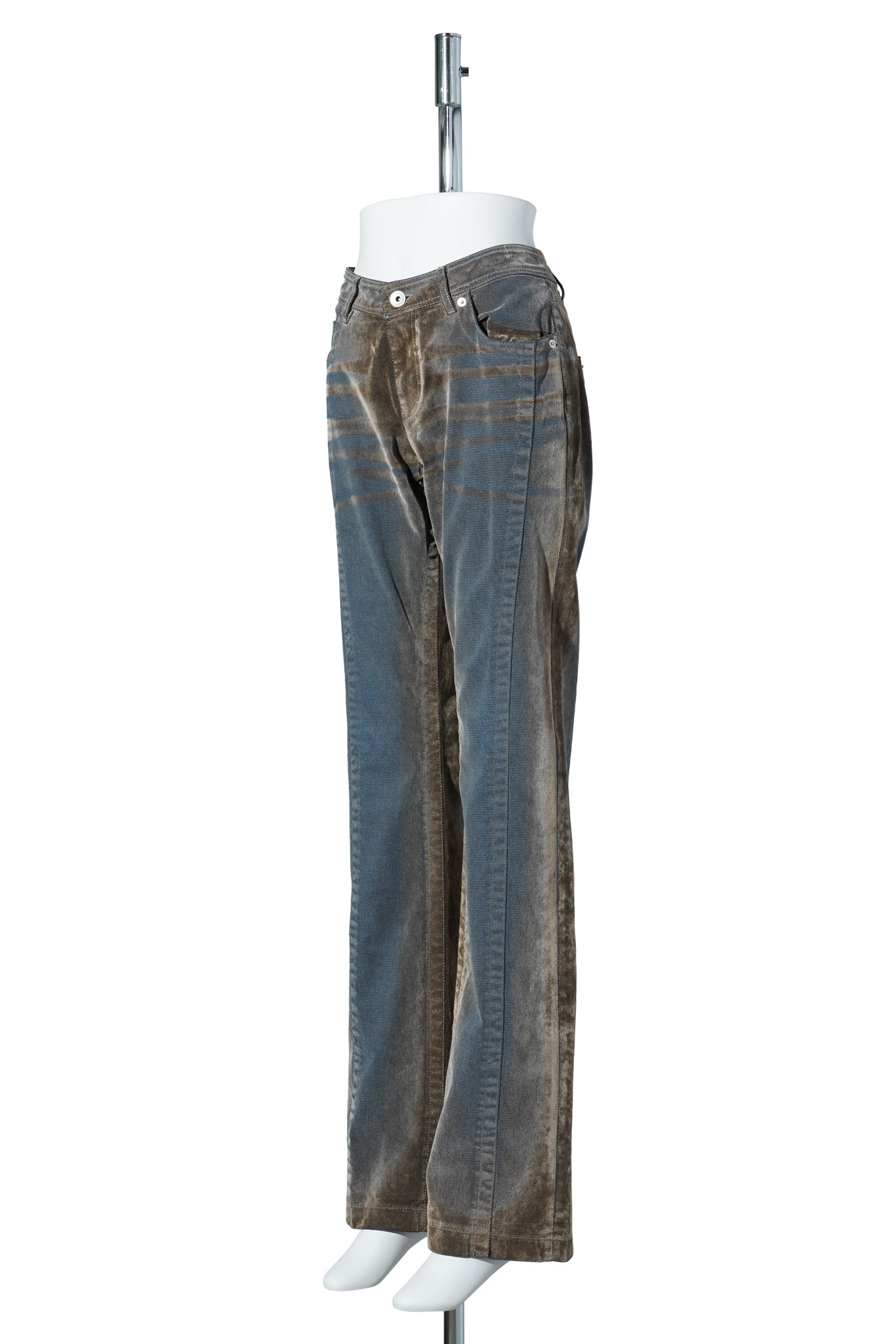 FLOCK DENIM TROUSERS / STONE