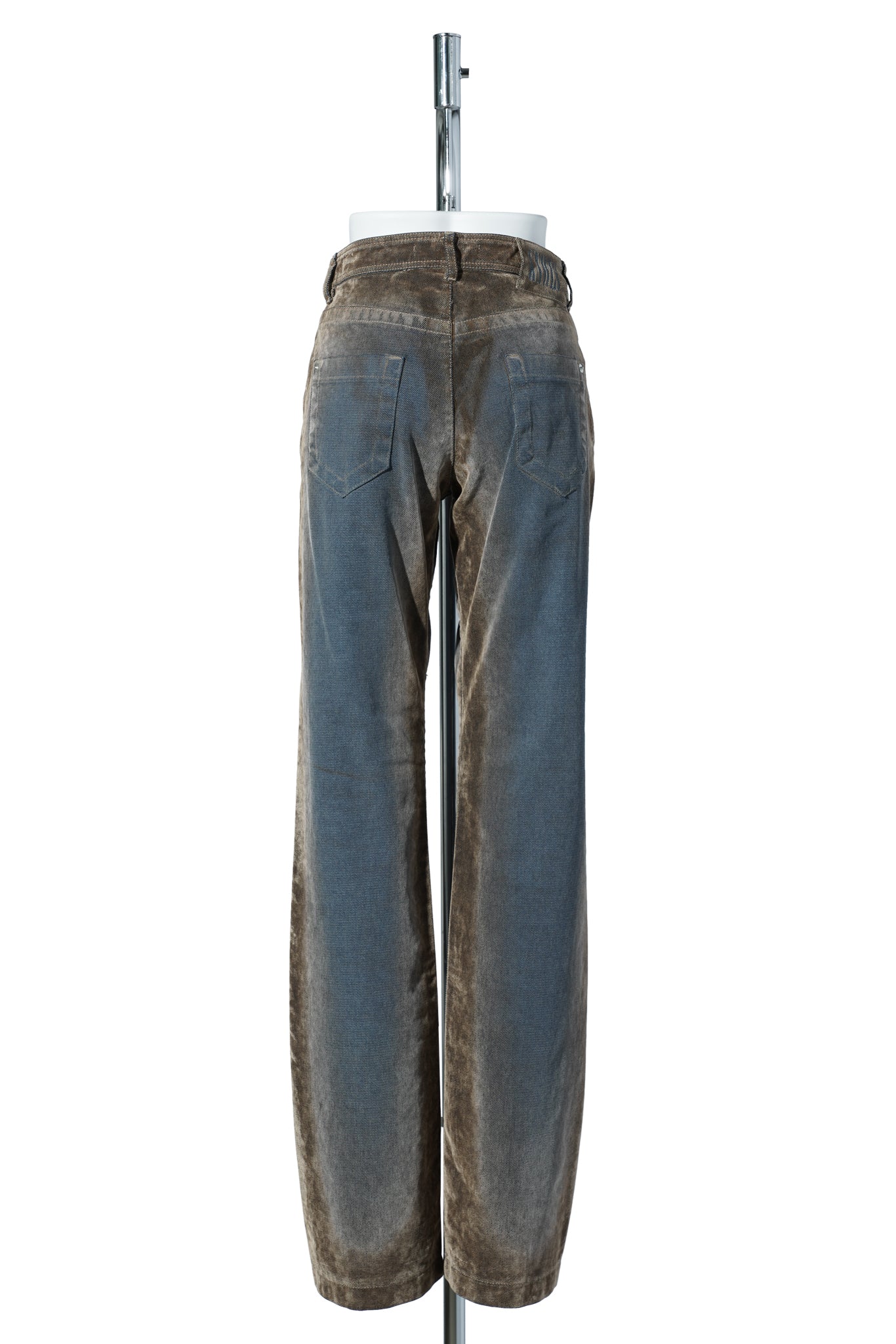 FLOCK DENIM TROUSERS / STONE