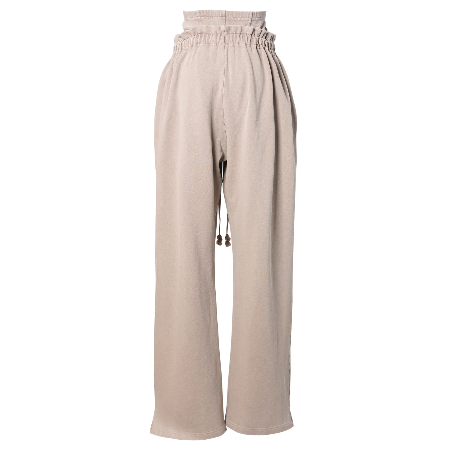 OVERSIZED SWEATPANTS WITH INTEGRATED RIB SHORTS / FADED TAUPE