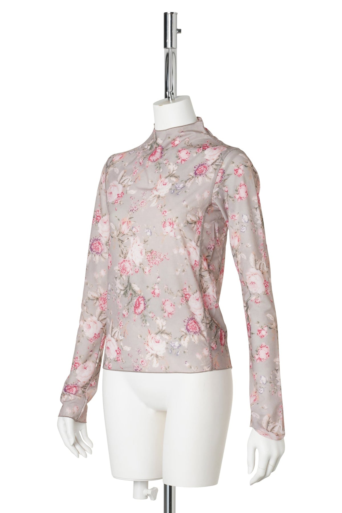 THIN JERSEY TOP WITH SPORT FINISHINGS / WALLPAPER FLORAL