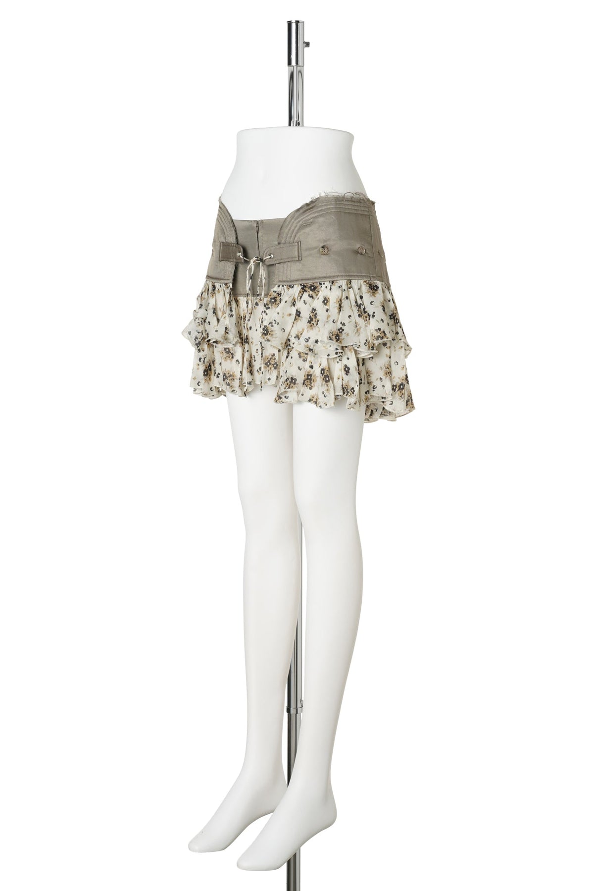 MINI SKIRT WITH PADDED WAISTBAND / FLORAL