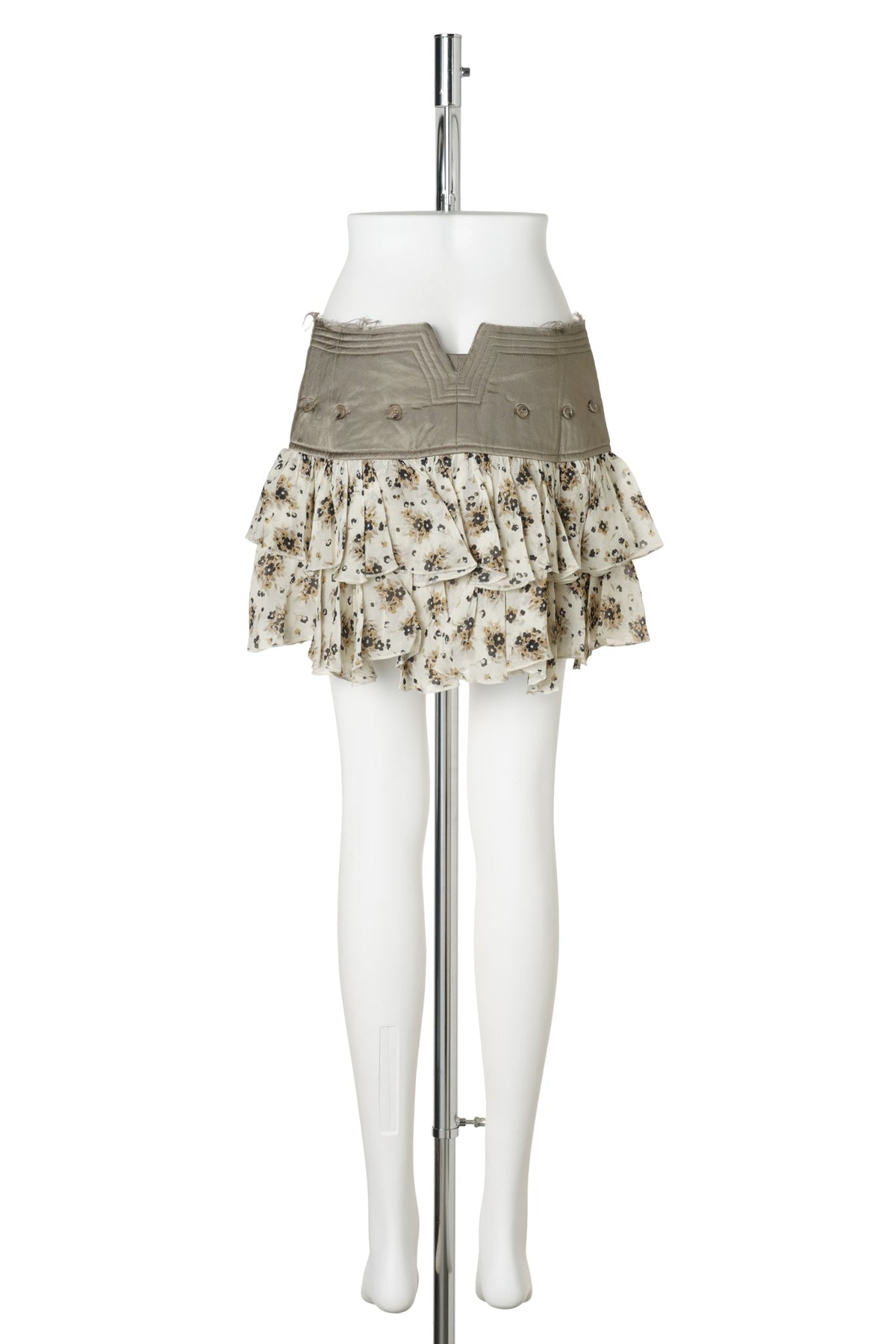 MINI SKIRT WITH PADDED WAISTBAND / FLORAL
