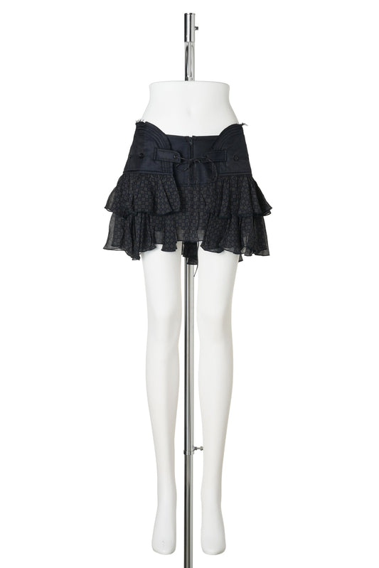 MINI SKIRT WITH PADDED WAISTBAND / SCARF
