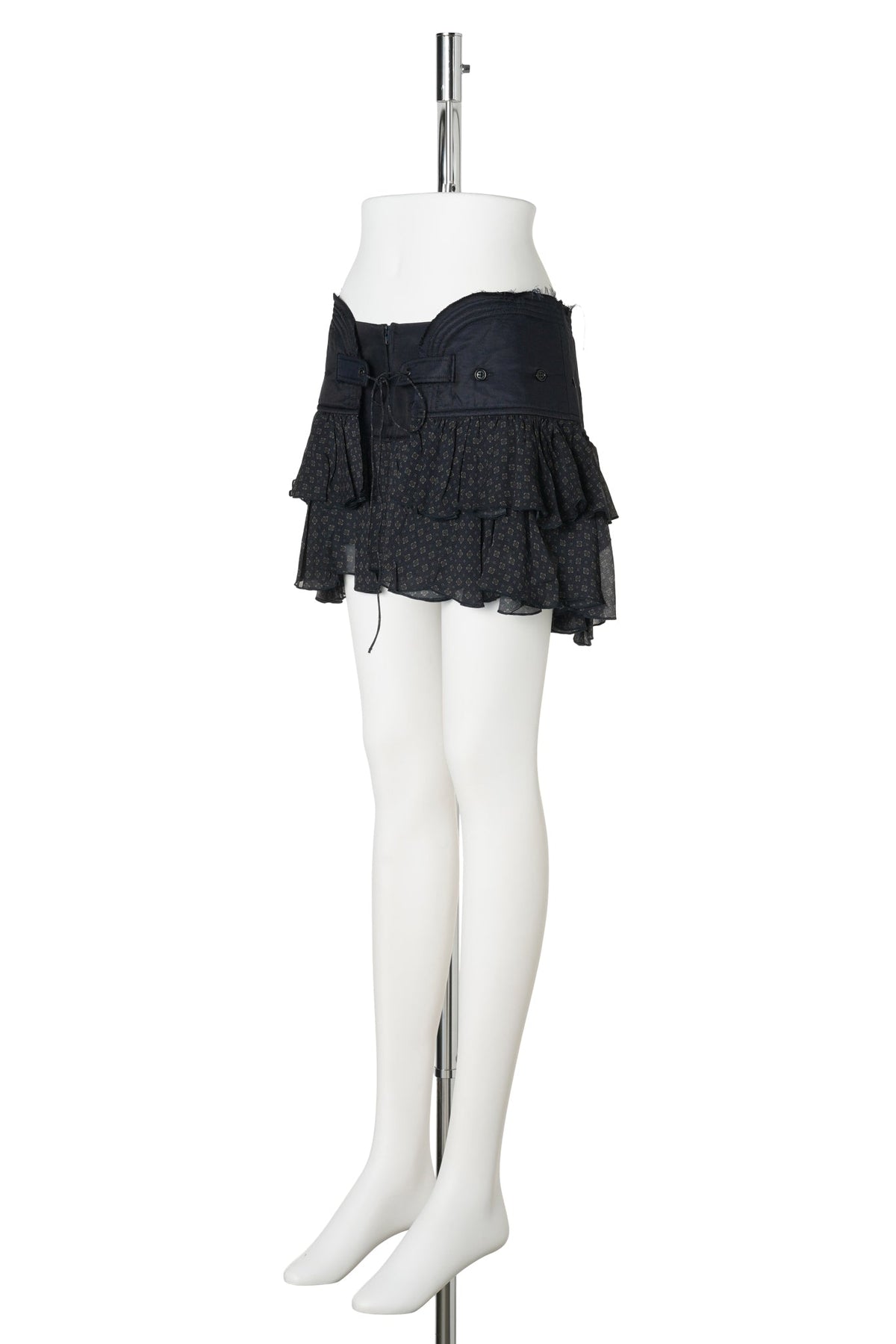 MINI SKIRT WITH PADDED WAISTBAND / SCARF