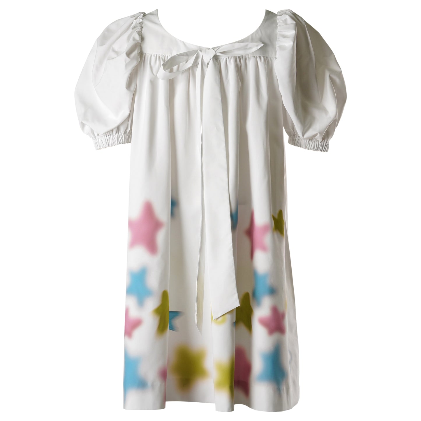 SPRINKLED BABY DOLL DRESS / WHITE SPRINKLES PRINT