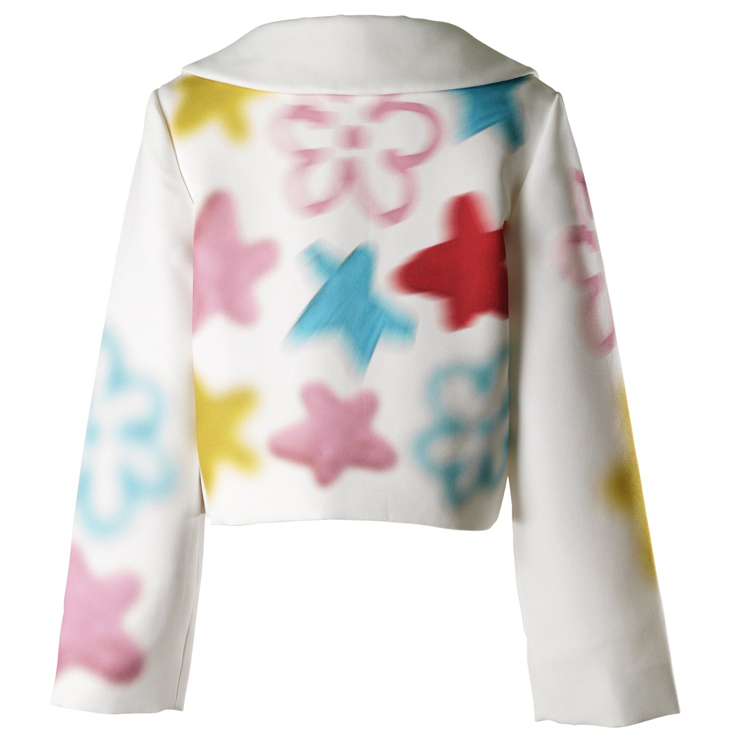 SPRINKLED ZIP UP JACKET / WHITE SPRINKLES PRINT