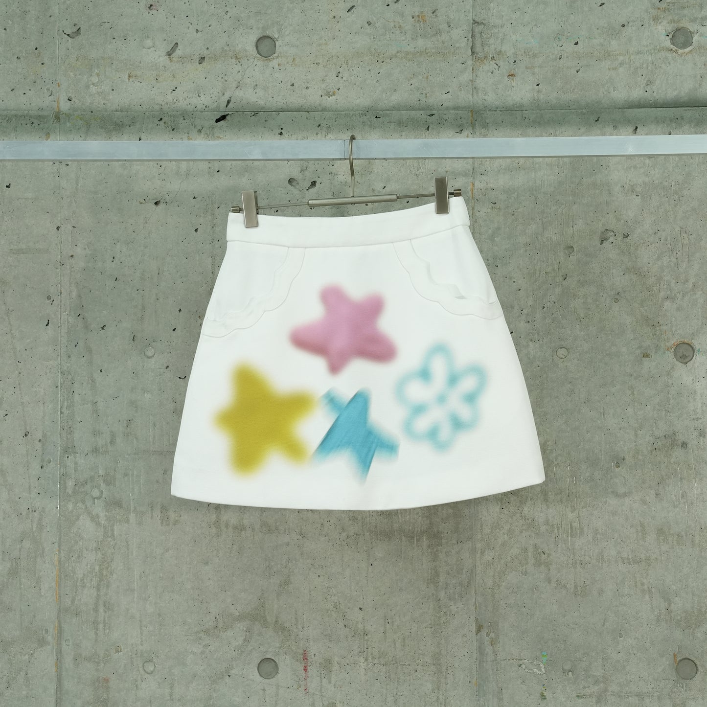 SPRINKLES MINI SKIRT / WHITE/SPRINKLES