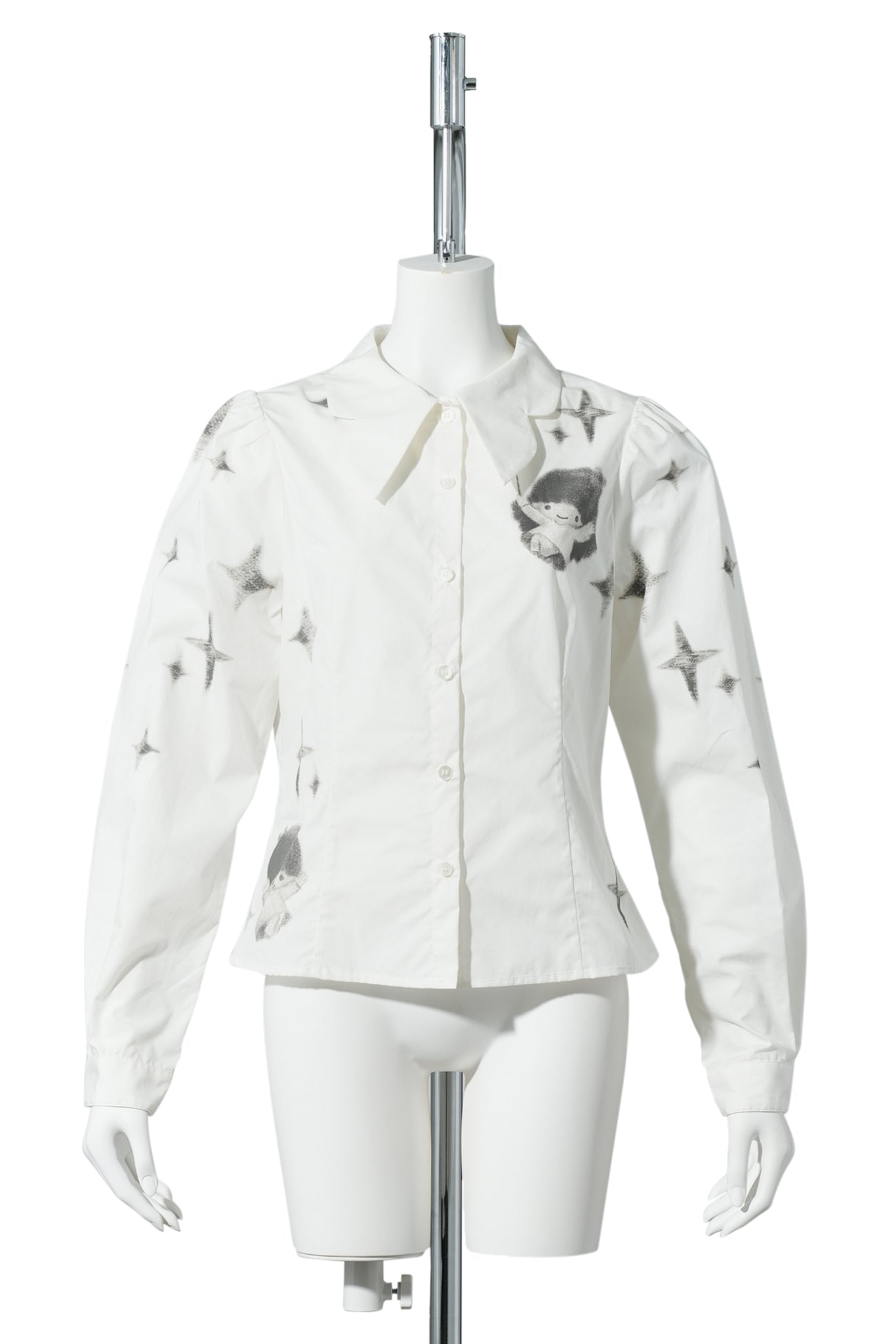 CELINE KWAN x SANRIO LITTLE TWIN STRARS FITTED SHIRT / WHITE