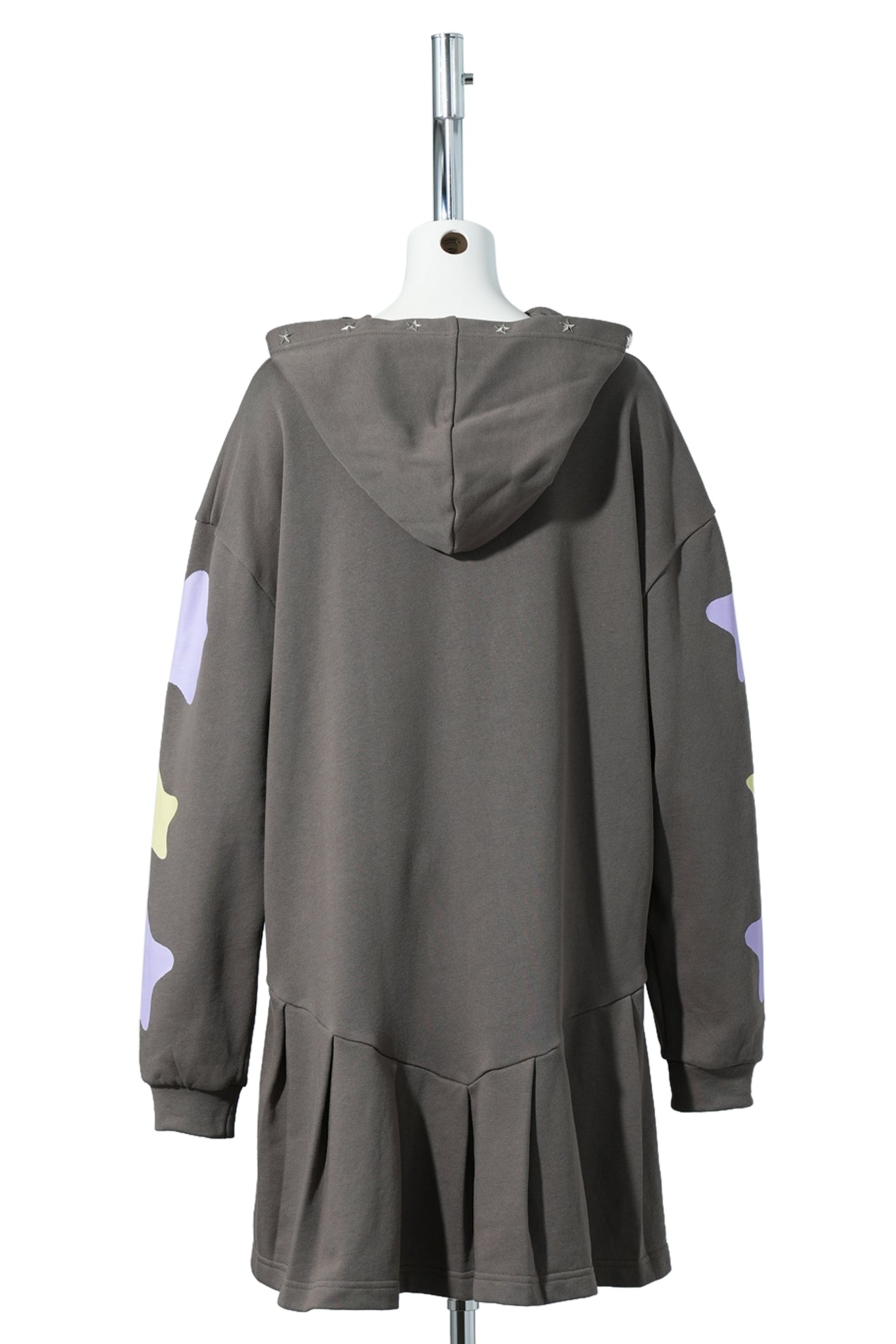 CELINE KWAN x SANRIO LITTLE TWIN STARS PLEATED HOODIE / KHAKI/PURPLE/YELLOW