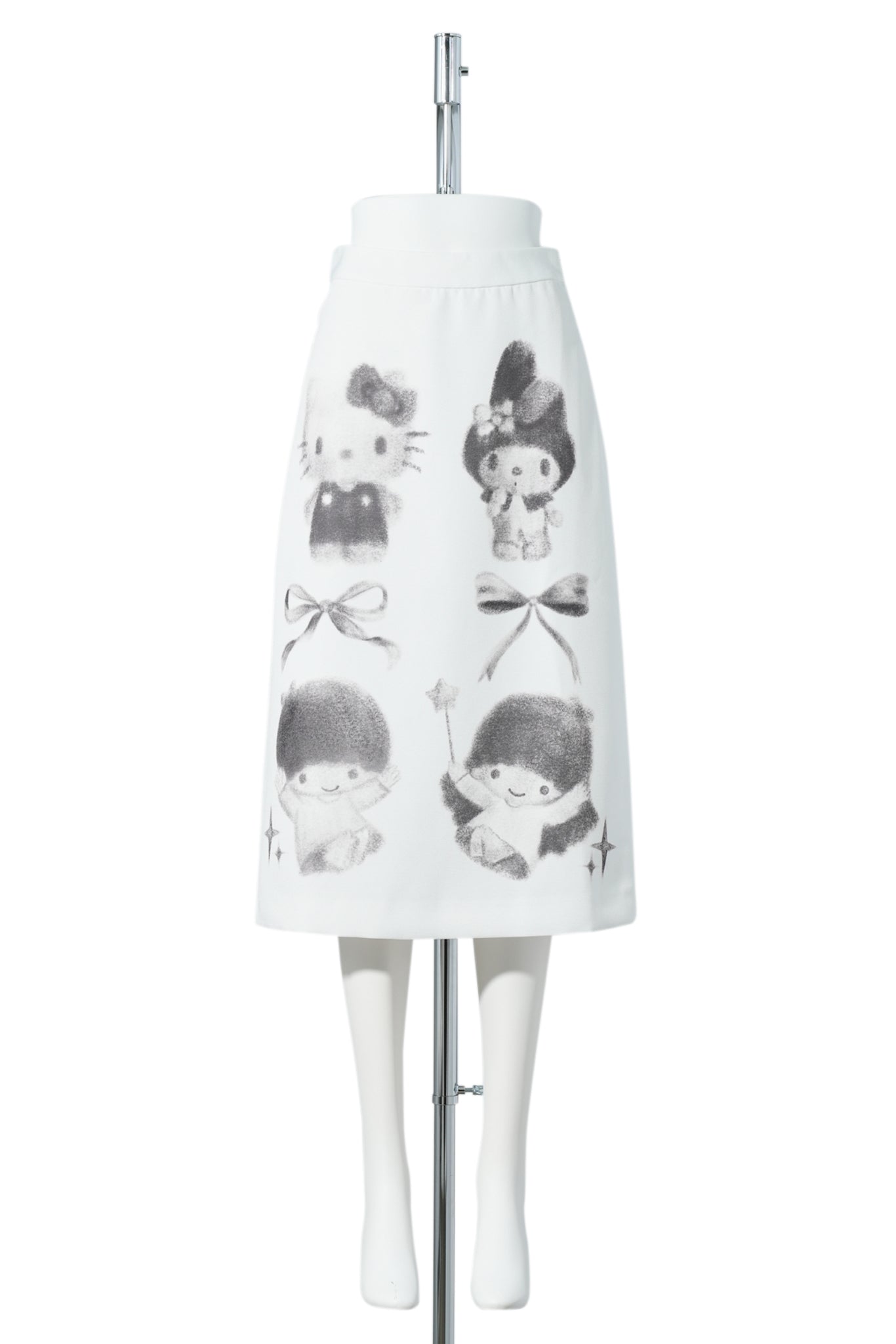 CELINE KWAN x SANRIO SANRIO MIDI SKIRT / WHITE