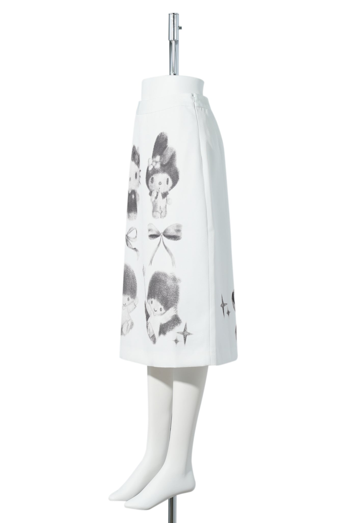 CELINE KWAN x SANRIO SANRIO MIDI SKIRT / WHITE