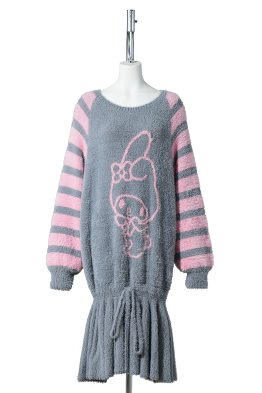 CELINE KWAN x SANRIO MY MELODY LIZZIE DRESS / GREY/PINK