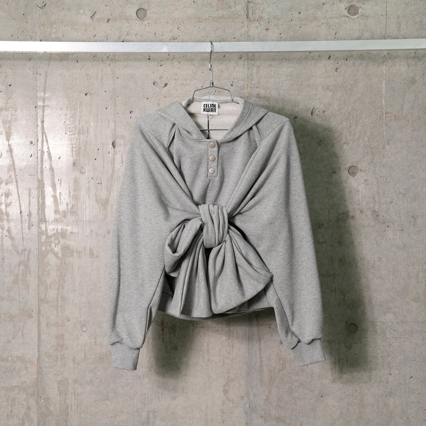 BOW HOODIE / GREY