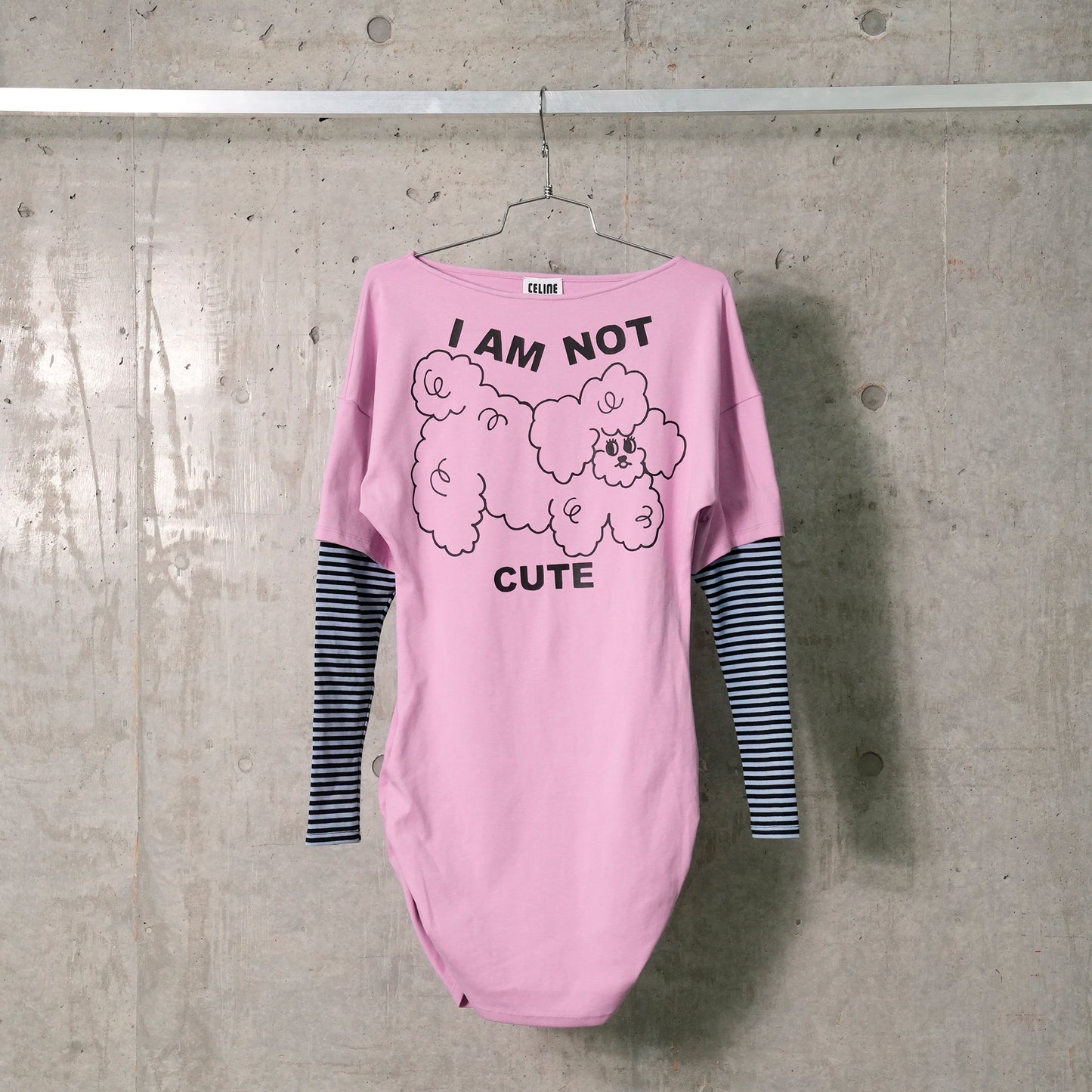 I AM NOT CUTE' T-SHIRT DRESS / PINK