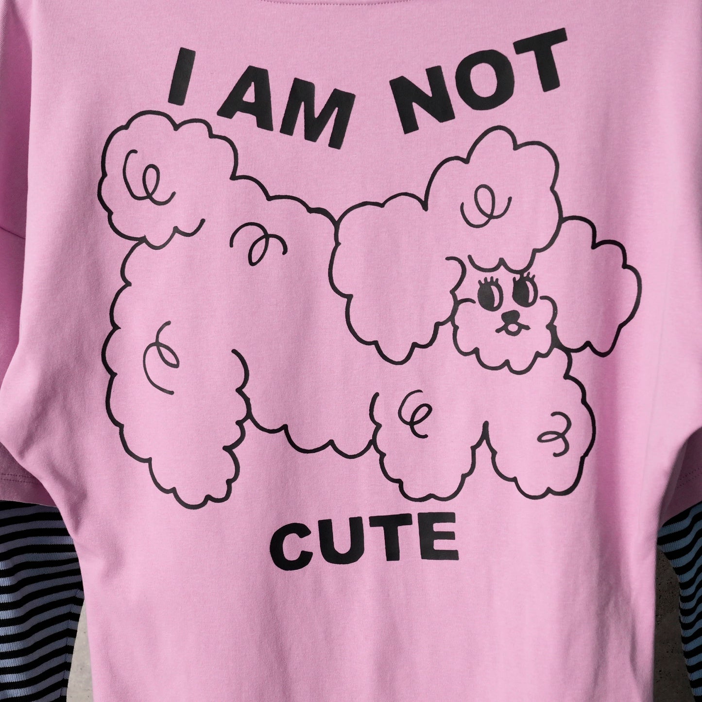 I AM NOT CUTE' T-SHIRT DRESS / PINK