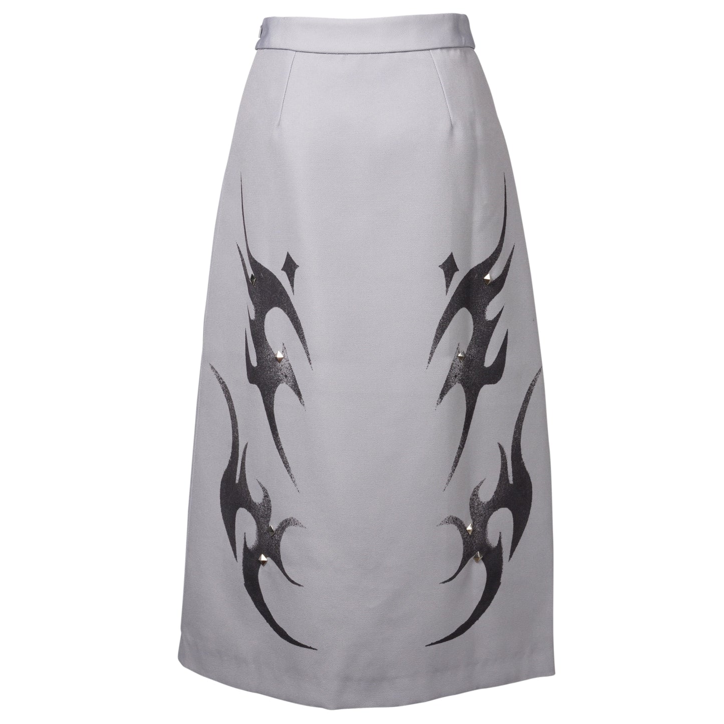 EVIL HOLLY LONG SKIRT / GREY/BLACK