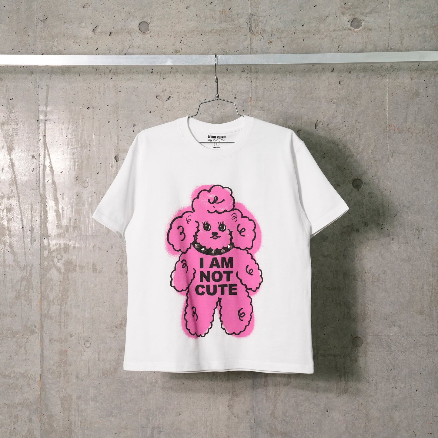 PINK HOLLY T-SHIRT / WHITE